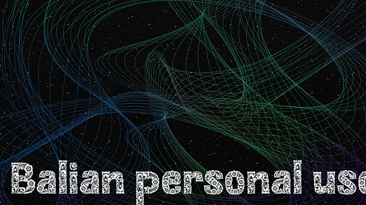 Balian personal use Font