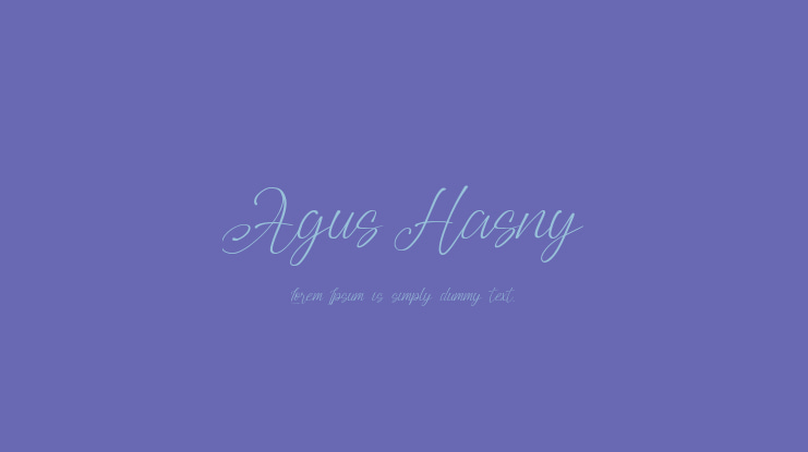 Agus Hasny Font