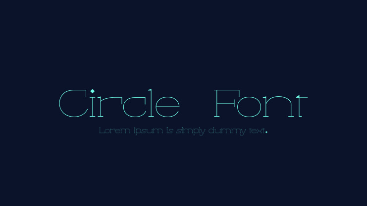 Circle  Font