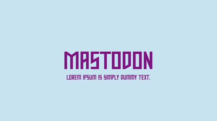 Mastodon Font Family