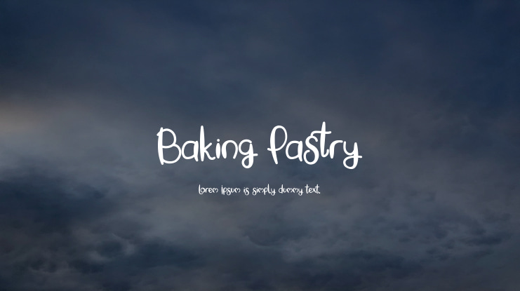 Baking Pastry Font