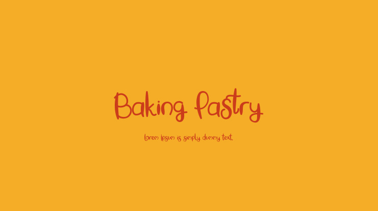 Baking Pastry Font