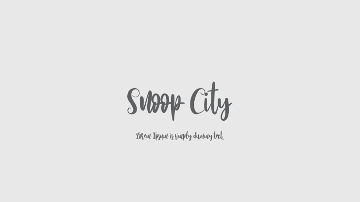 Snoop City Font