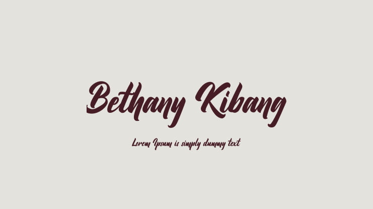 Bethany Kibang Font