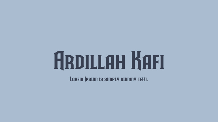 Ardillah Kafi Font
