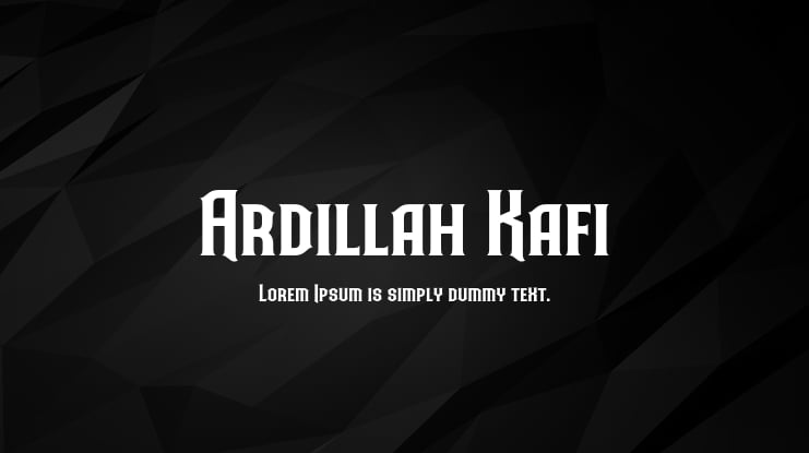 Ardillah Kafi Font