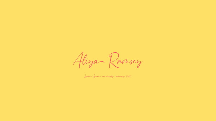 Aliya Ramsey Font