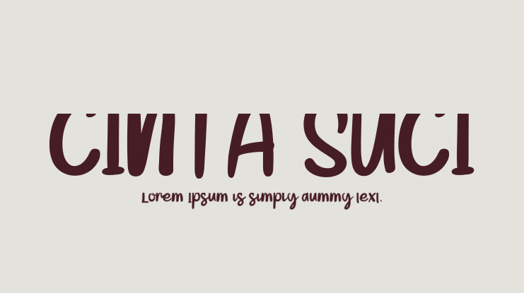 CINTA SUCI Font