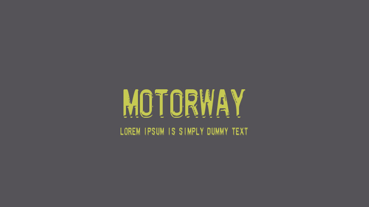 Motorway Font
