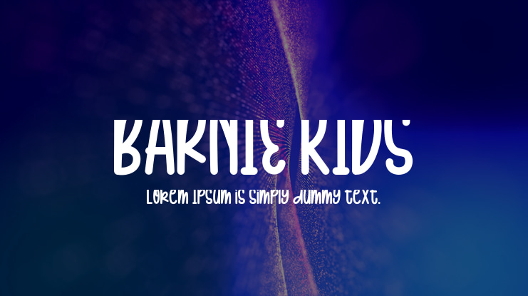 BARNIE KIDS Font