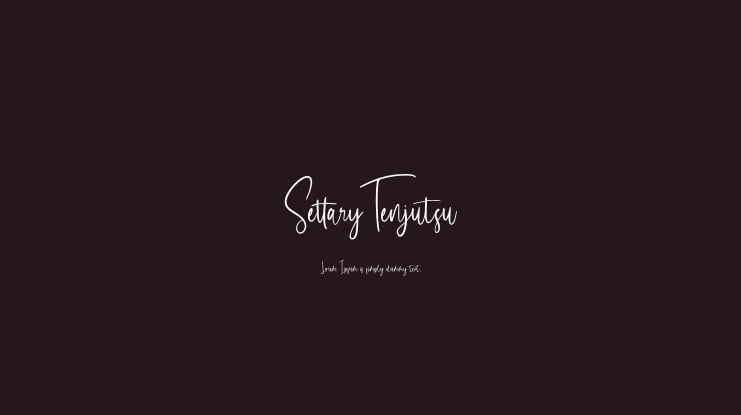 Settary Tenjutsu Font
