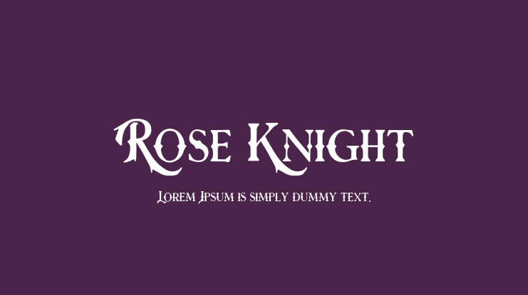 Rose Knight Font
