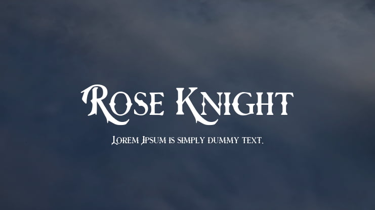 Rose Knight Font