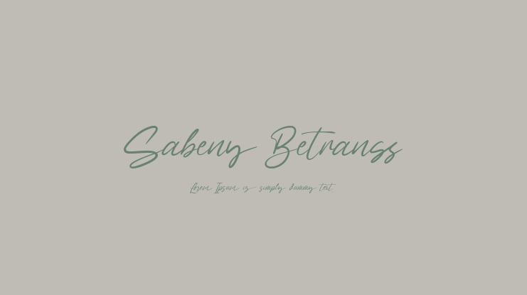 Sabeny Betranss Font