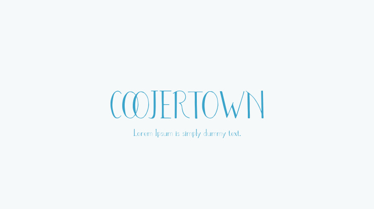 COOJERTOWN Font
