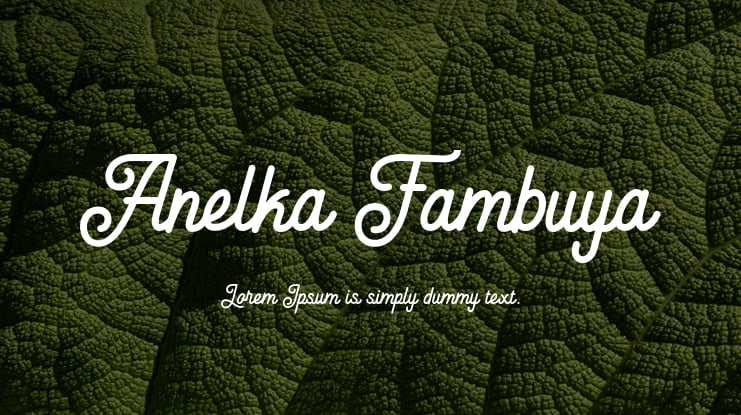 Anelka Fambuya Font