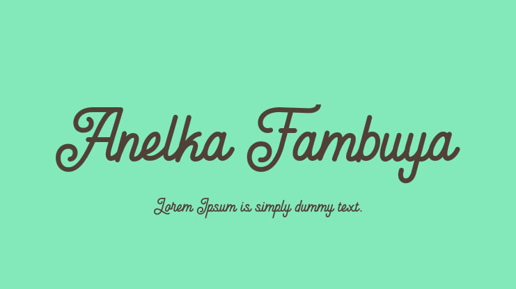 Anelka Fambuya Font