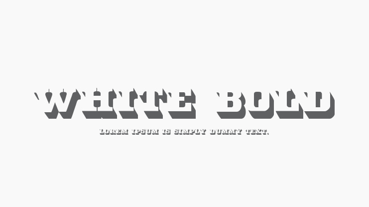 White Bold Font