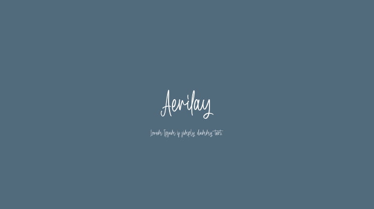 Aerilay Font