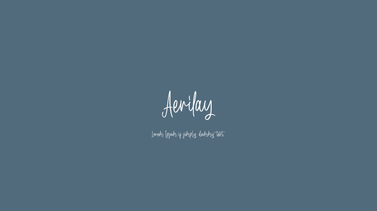 Aerilay Font