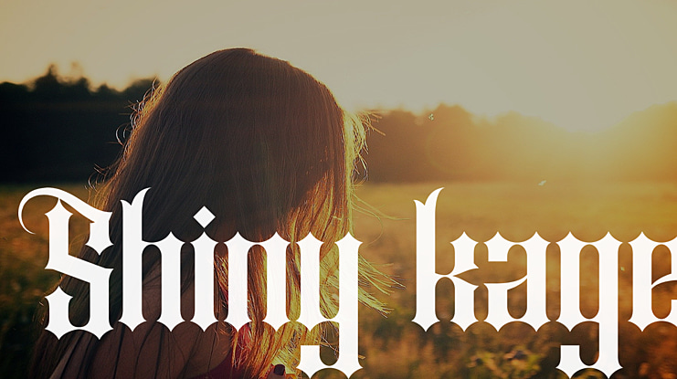 Shiny kage Font