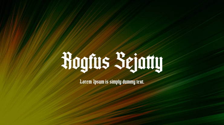 Rogfus Sejatty Font