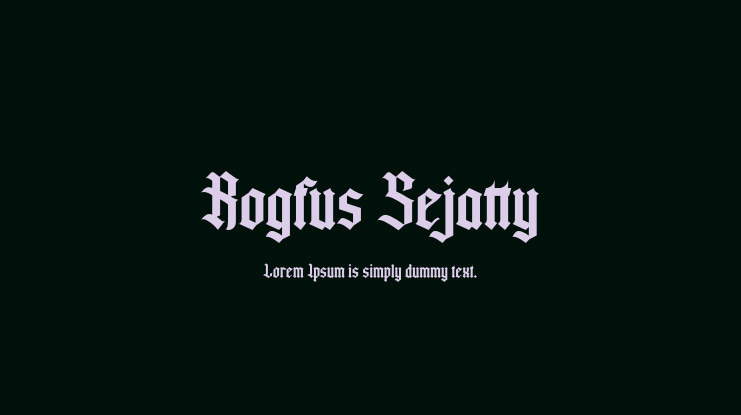 Rogfus Sejatty Font