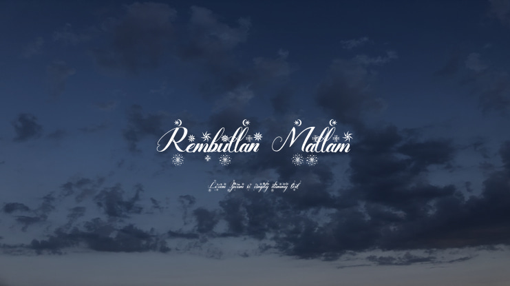 Rembullan Mallam Font