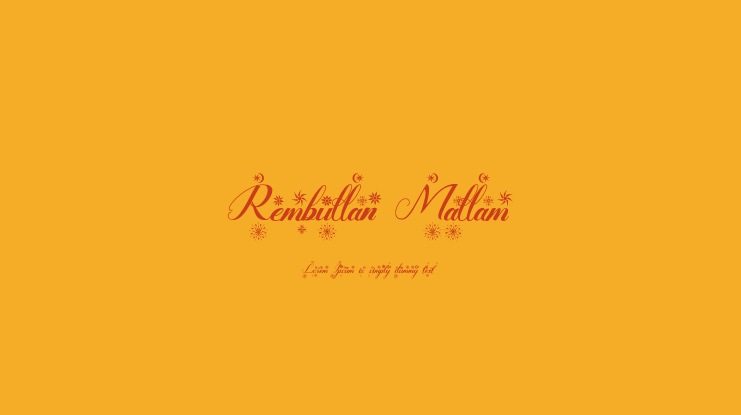 Rembullan Mallam Font