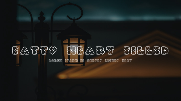 Fatty Heart Filled Font