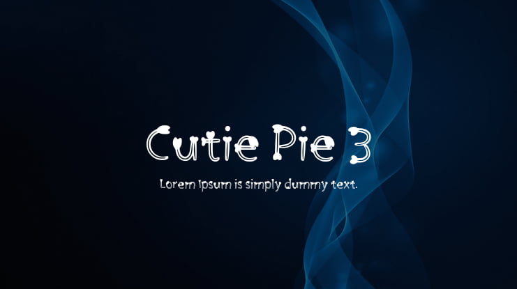 Cutie Pie 3 Font