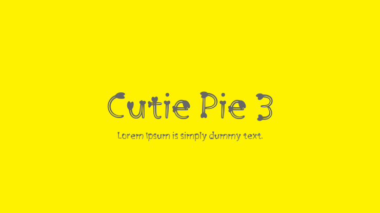 Cutie Pie 3 Font