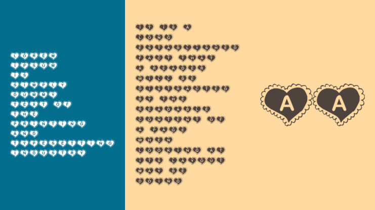KR Valentine Heart Font