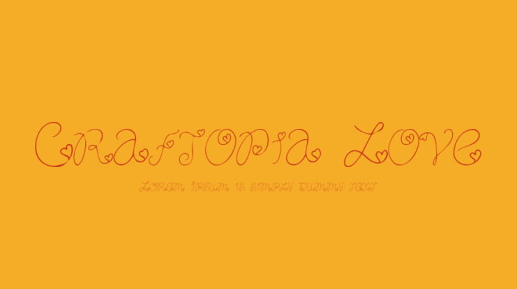 Craftopia Love Font
