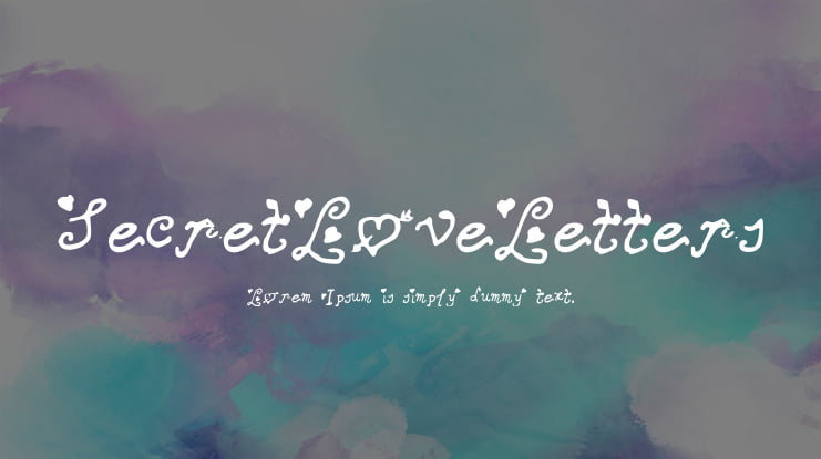 SecretLoveLetters Font