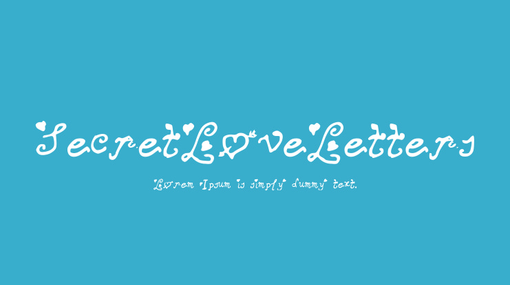 SecretLoveLetters Font