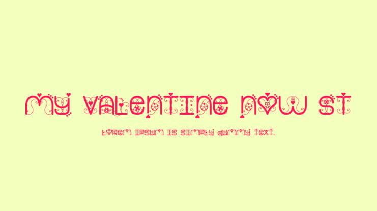 My Valentine Now St Font