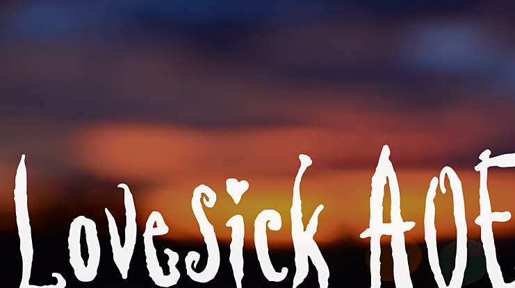 Lovesick AOE Font