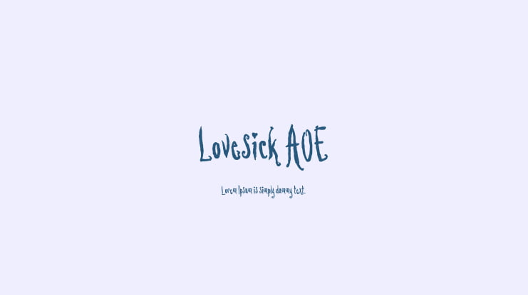 Lovesick AOE Font