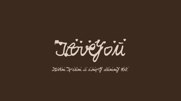 Iloveyou Font
