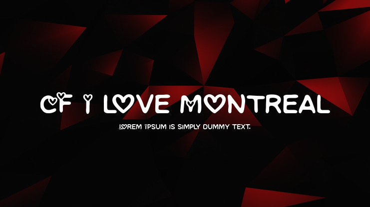 CF I love Montreal Font