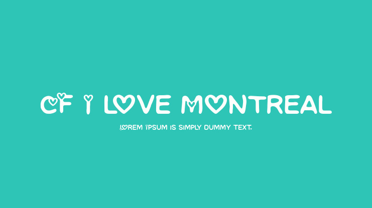 CF I love Montreal Font