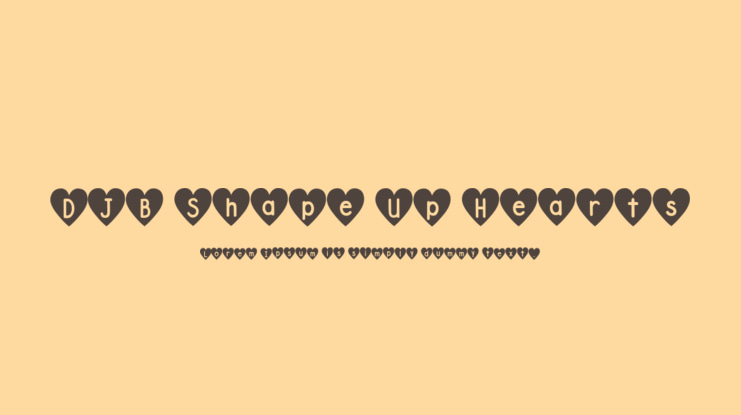 DJB Shape Up Hearts Font