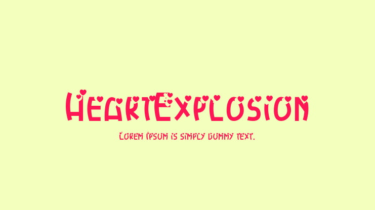 HeartExplosion Font