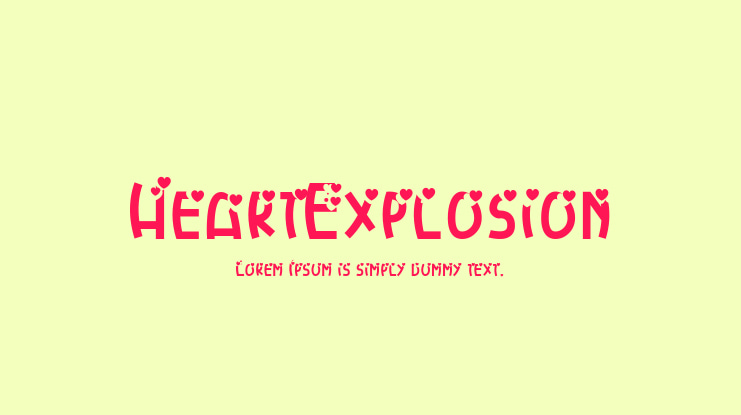 HeartExplosion Font