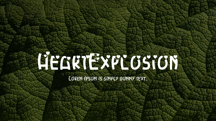 HeartExplosion Font