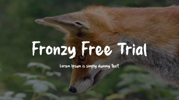 Fronzy Free Trial Font