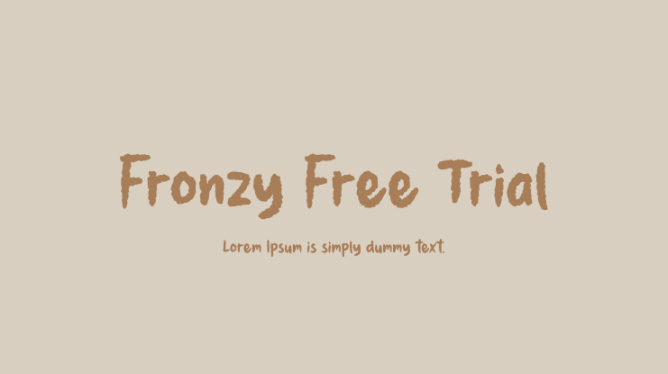 Fronzy Free Trial Font