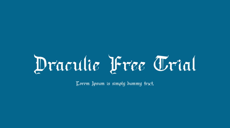 Draculie Free Trial Font