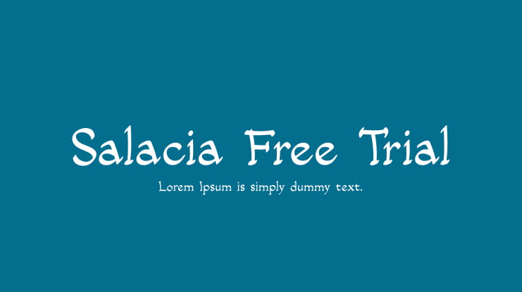 Salacia Free Trial Font